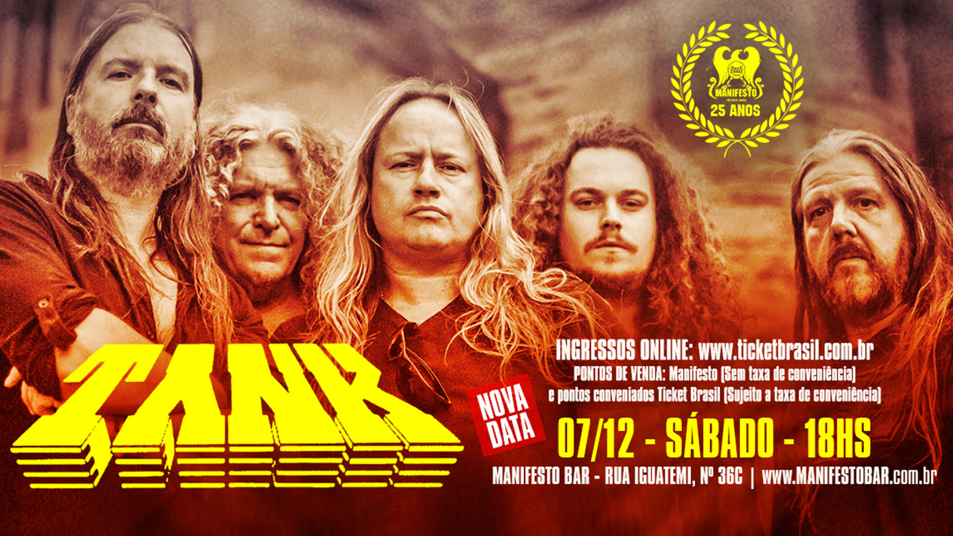 TANK em São Paulo – * CANCELADO