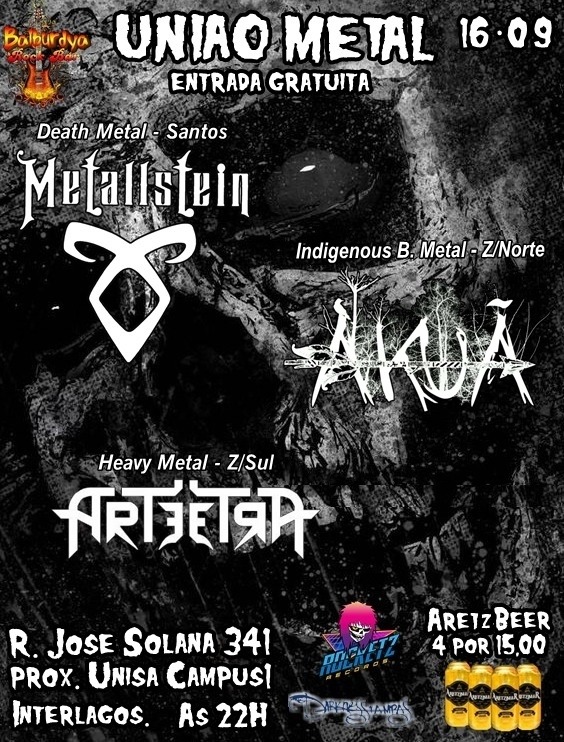 “União Metal Fest” – “Metallstein | Arteetra | Akuã – São Paulo (SP)