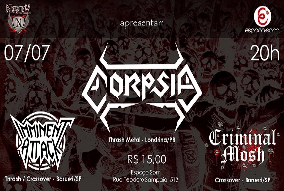 Thrash Till Death: Nephilim Productions promove evento extremo no Espaço Som