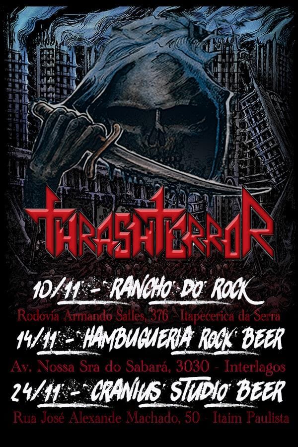 THRASHTERROR – Divulga três datas de shows para divulgação de seu novo EP