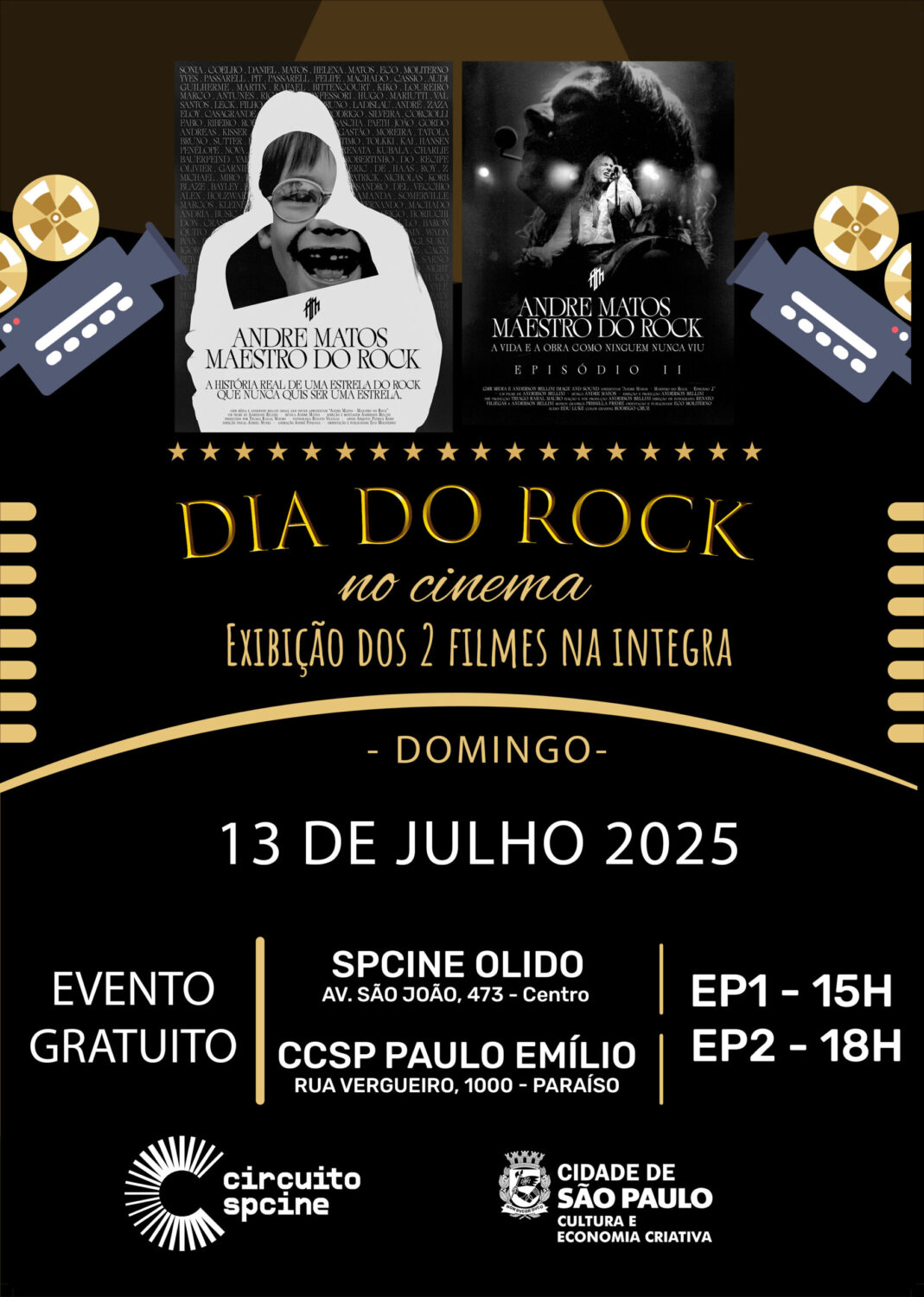 EXIBIÇÃO DOCUMENTÁRIO “ANDRE MATOS – MAESTRO DO ROCK” (EPISÓDIO 2) – SÃO PAULO (SP)