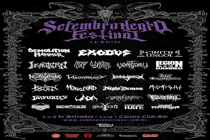 Setembro Negro: Tradicional festival de música extrema acontece na semana que vem