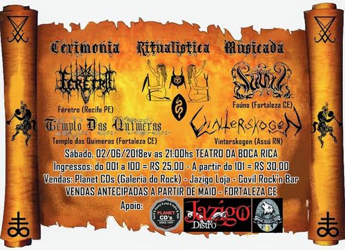 VINTERSKOGEN, FÉRETRO, FAÚNO, TEMPLO DAS QUIMERAS