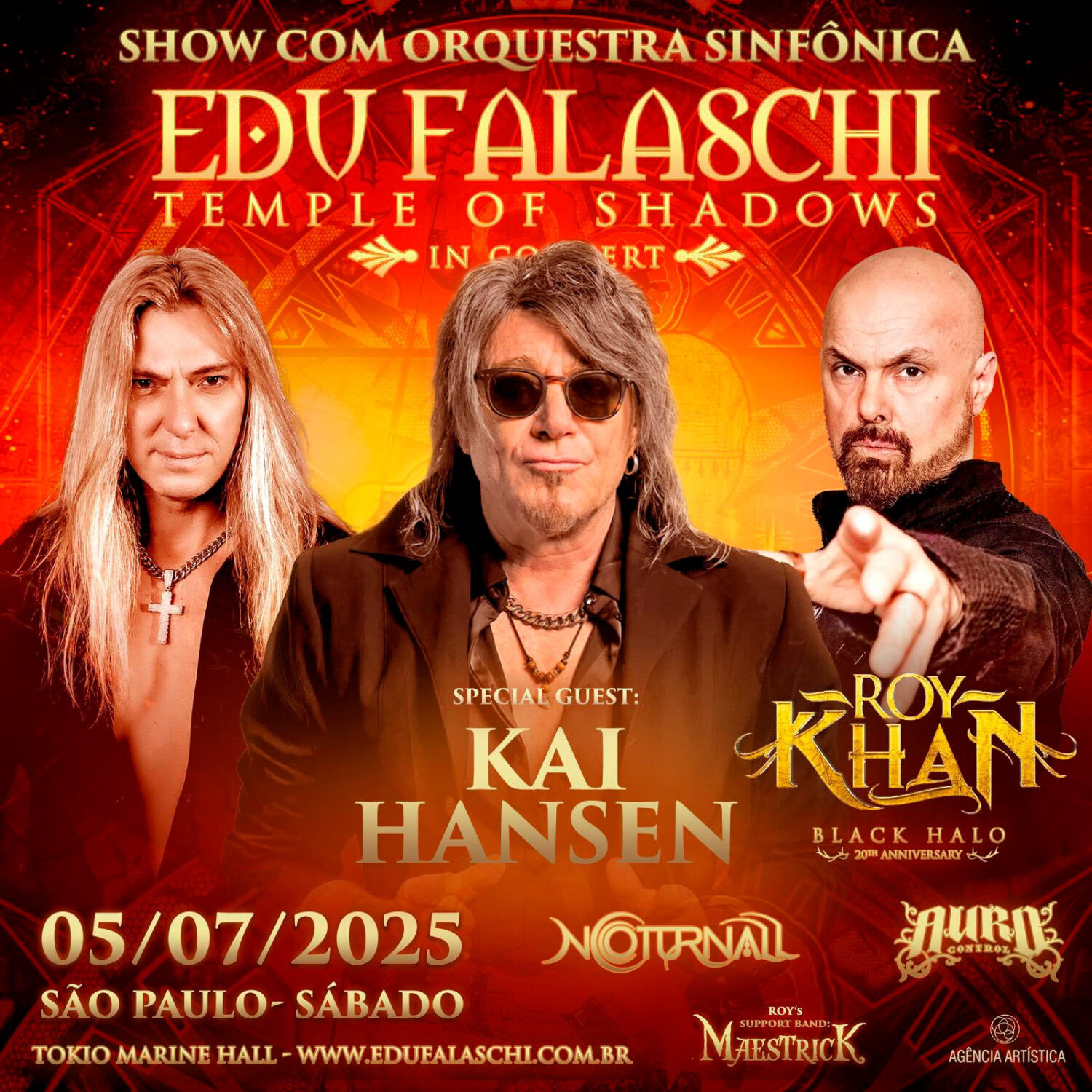 EDU FALASCHI, ROY KHAN E KAI HANSEN COM ORQUESTRAS E BANDAS CONVIDADAS – SÃO PAULO