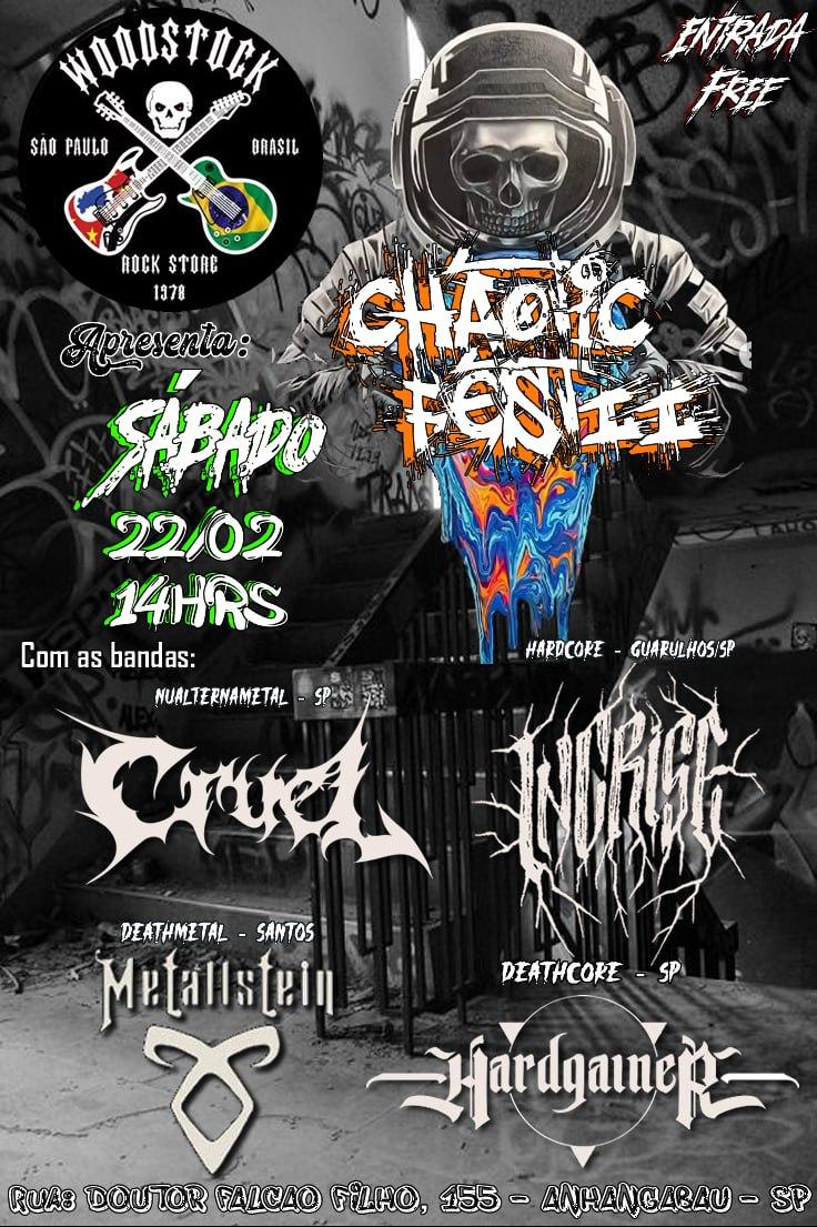 CHAOTIC FEST II: METALLSTEIN | CRUEL | INCRISE | HARDGAINER – SÃO PAULO (SP)