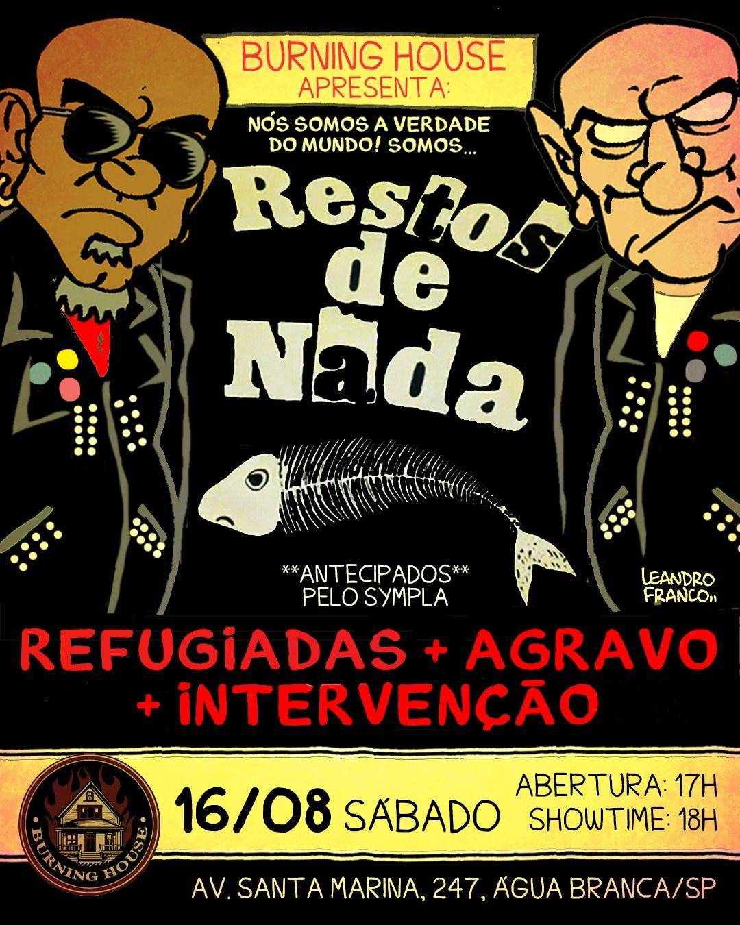 RESTOS DE NADA | REFUGIADAS | AGRAVO | INTERVENÇÃO – SÃO PAULO (SP)