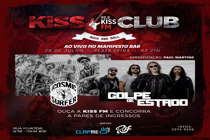 Rádio Kiss FM reestreia o programa Kiss Club hoje, 26/7