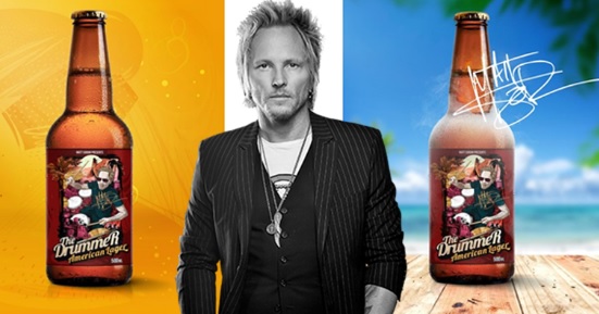 MATT SORUM (ex-GUNS N’ ROSES) lançando cerveja “The Drummer” em parceria com empresa brasileira