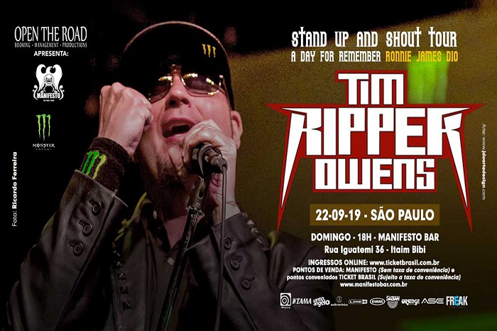 TIM RIPPER OWENS: vocalista fará nova turnê pelo Brasil em setembro