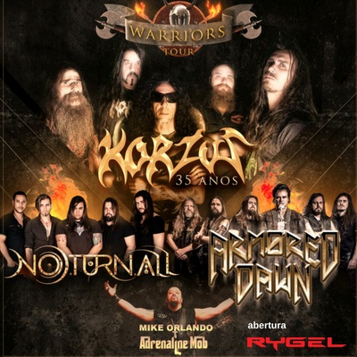Warriors Tour: KORZUS, NOTURNALL, ARMORED DAWN e RYGEL realizam turnê histórica